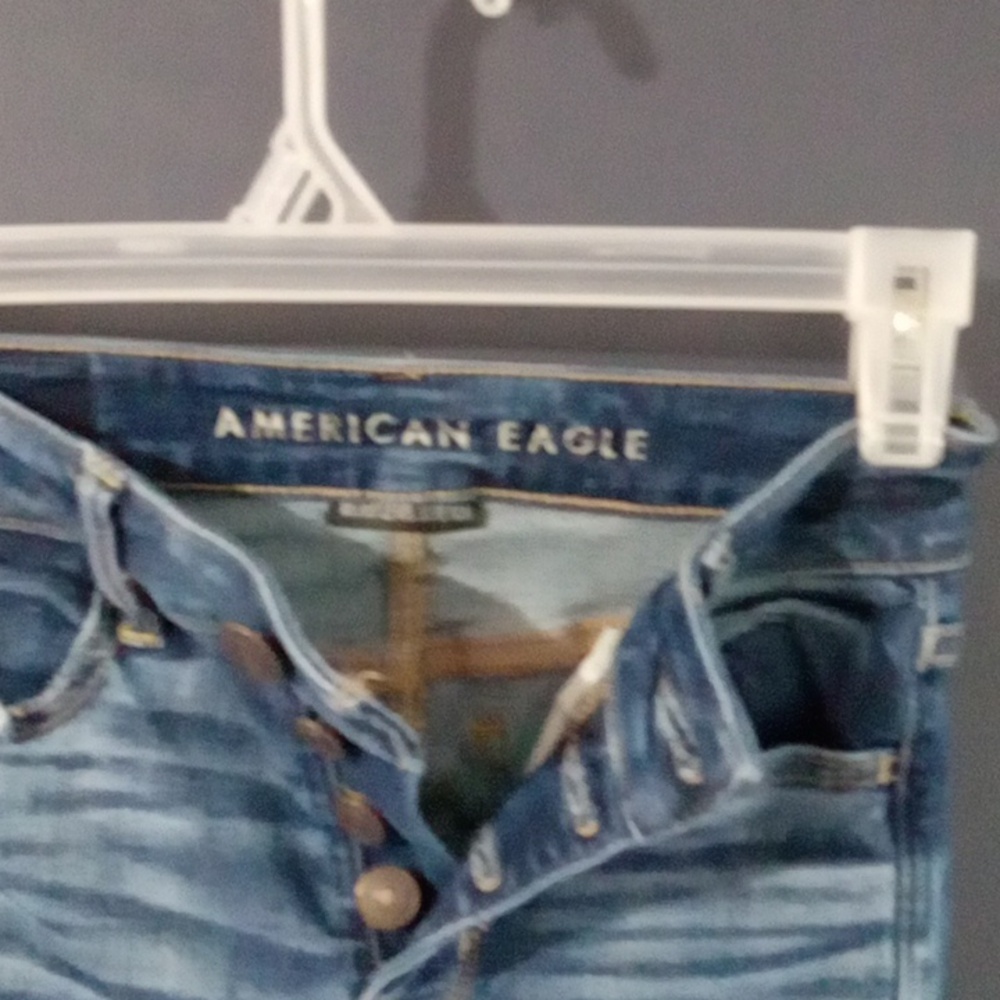 AEO next level stretch distressed jegging jeans size 0 short - Picture 3 of 7